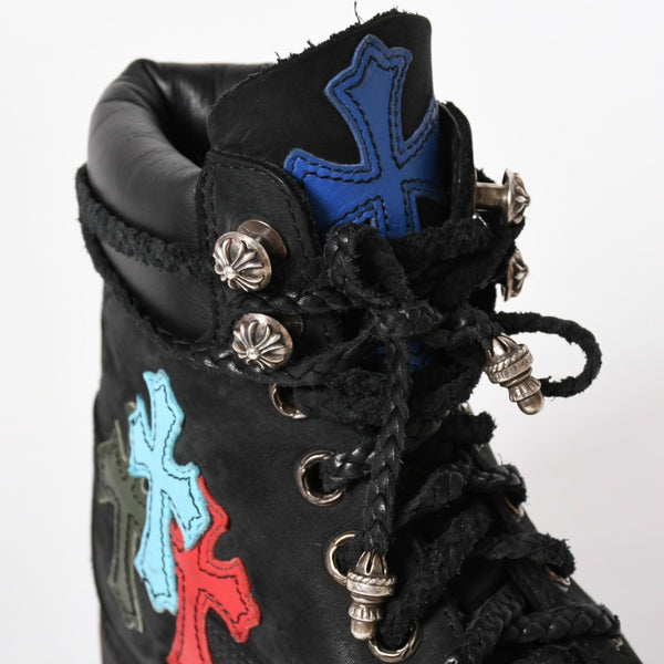 CHROME HEARTS クロムハーツ × Timberland ティンバーランド 6インチブーツ サイズ8M 10073 セメタリークロスパッチ 8パッチ 美品 中古 4a006035