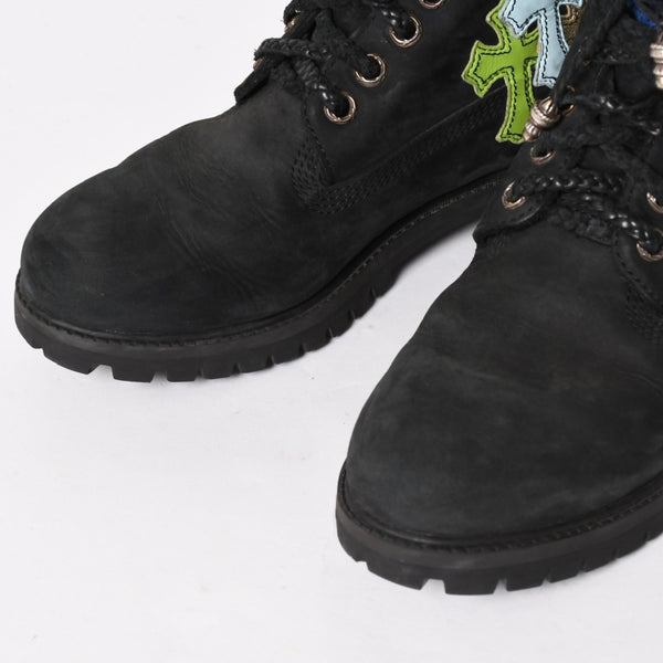 CHROME HEARTS クロムハーツ × Timberland ティンバーランド 6インチブーツ サイズ8M 10073 セメタリークロスパッチ 8パッチ 美品 中古 4a006035