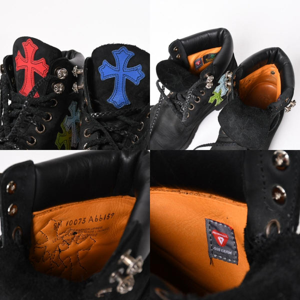 CHROME HEARTS クロムハーツ × Timberland ティンバーランド 6インチブーツ サイズ8M 10073 セメタリークロスパッチ 8パッチ 美品 中古 4a006035