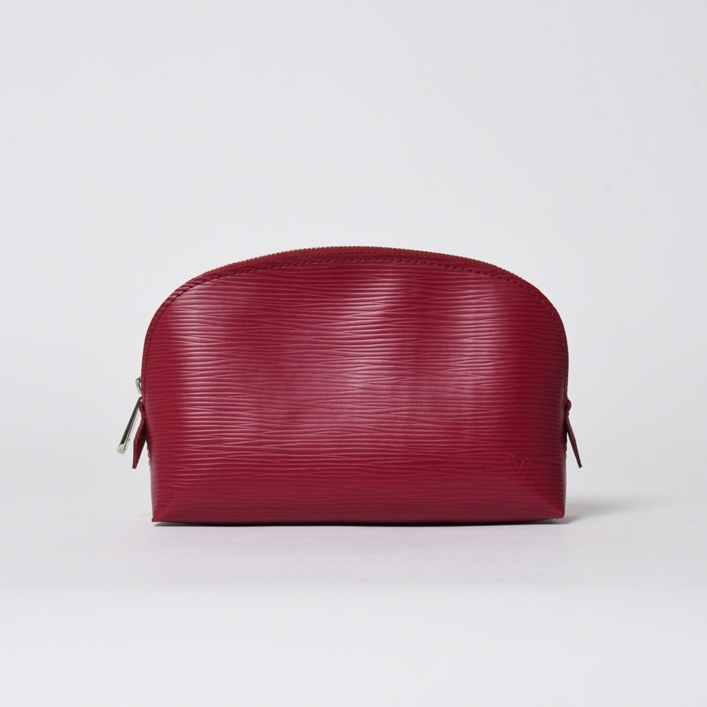 極美品 LOUIS VUITTON ルイヴィトン エピ ポシェット・コスメティック ポーチ M40641 ピンク フューシャ シルバー金具 中古 4a006074