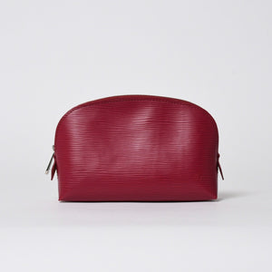 極美品 LOUIS VUITTON ルイヴィトン エピ ポシェット・コスメティック ポーチ M40641 ピンク フューシャ シルバー金具 中古 4a006074