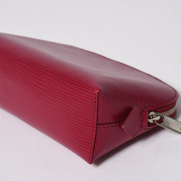 極美品 LOUIS VUITTON ルイヴィトン エピ ポシェット・コスメティック ポーチ M40641 ピンク フューシャ シルバー金具 中古 4a006074