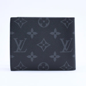 新品未使用品 LOUIS VUITTON ルイヴィトン 財布 二つ折り財布 モノグラム・エクリプス ポルトフォイユ・マルコ M62545 ブラック 中古 4a005315