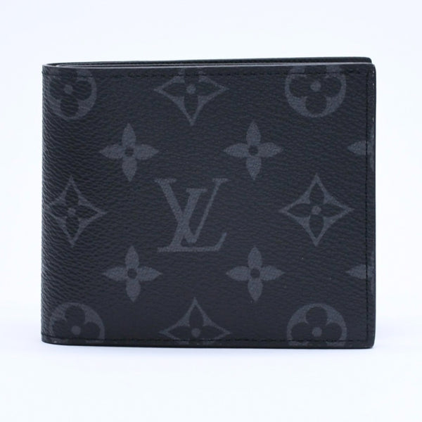 新品未使用品 LOUIS VUITTON ルイヴィトン 財布 二つ折り財布 モノグラム・エクリプス ポルトフォイユ・マルコ M62545 ブラック 中古 4a005315