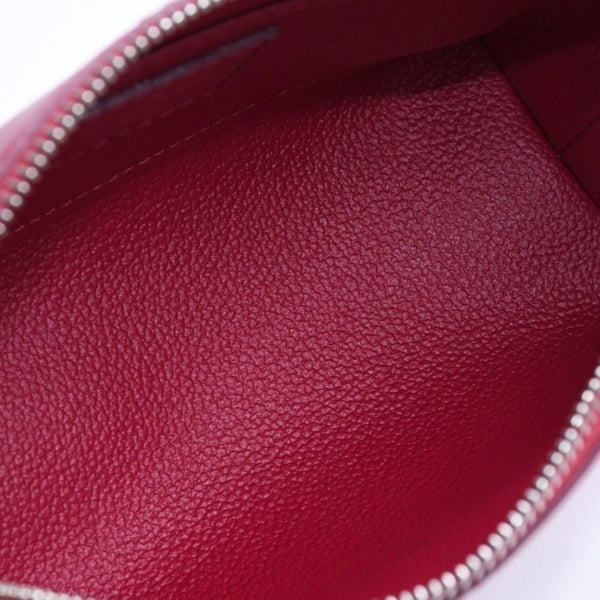 極美品 LOUIS VUITTON ルイヴィトン ポシェットコスメティック ポーチ M40641 フランス製 エピレザー フューシャ シルバー金具 中古 4a006076