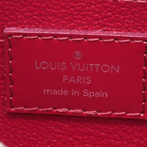 極美品 LOUIS VUITTON ルイヴィトン ポシェットコスメティック ポーチ M40641 フランス製 エピレザー フューシャ シルバー金具 中古 4a006076