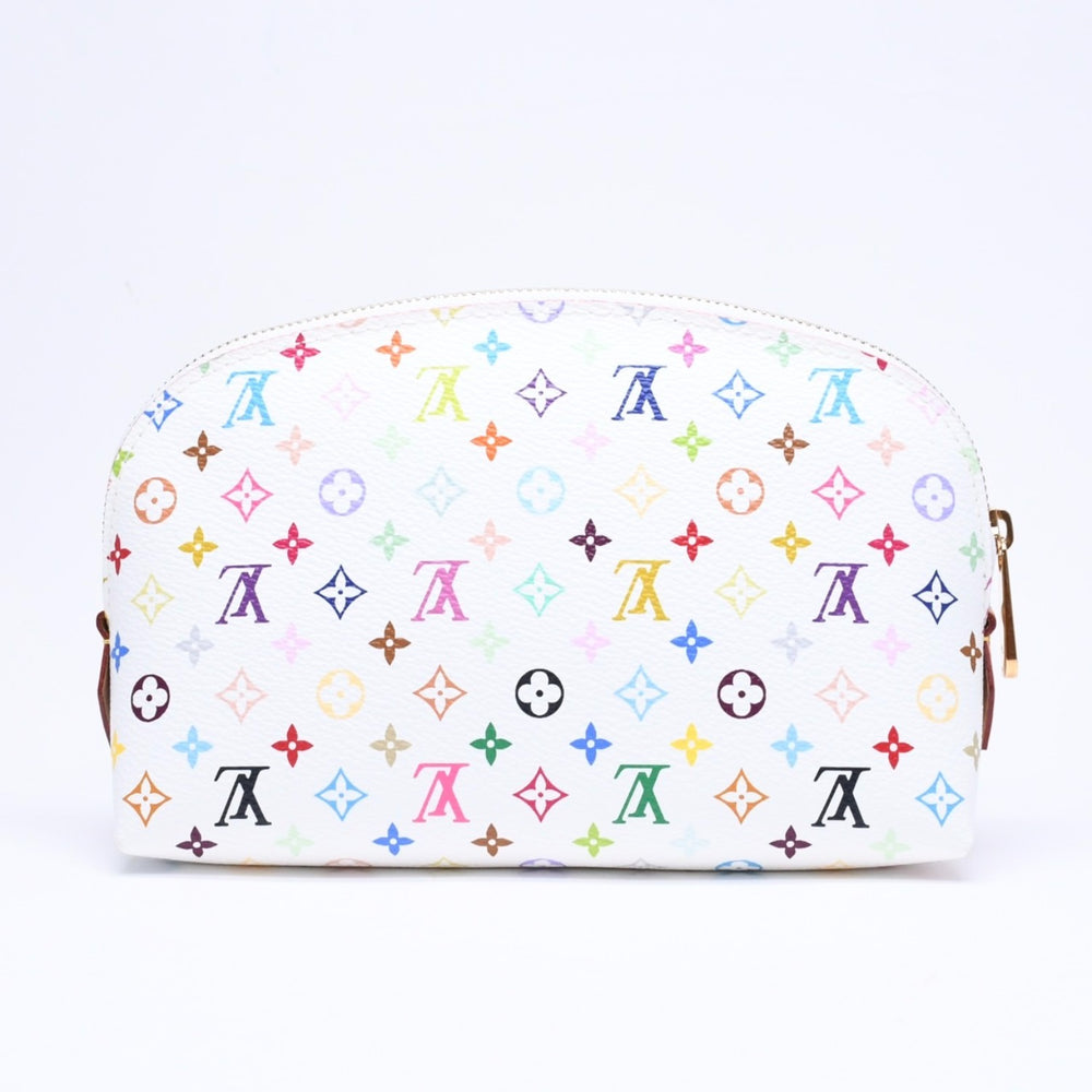 極美品 LOUIS VUITTON ルイヴィトン ポーチ マルチカラー ポシェット コスメティック 化粧ポーチ M47354 ゴールド金具 中古 4a006048