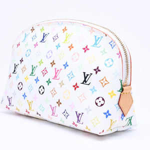 極美品 LOUIS VUITTON ルイヴィトン ポーチ マルチカラー ポシェット コスメティック 化粧ポーチ M47354 ゴールド金具 中古 4a006048