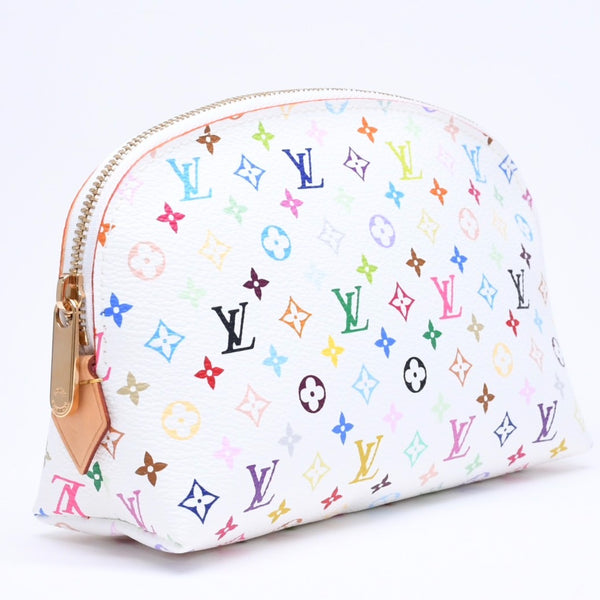 極美品 LOUIS VUITTON ルイヴィトン ポーチ マルチカラー ポシェット コスメティック 化粧ポーチ M47354 ゴールド金具 中古 4a006048