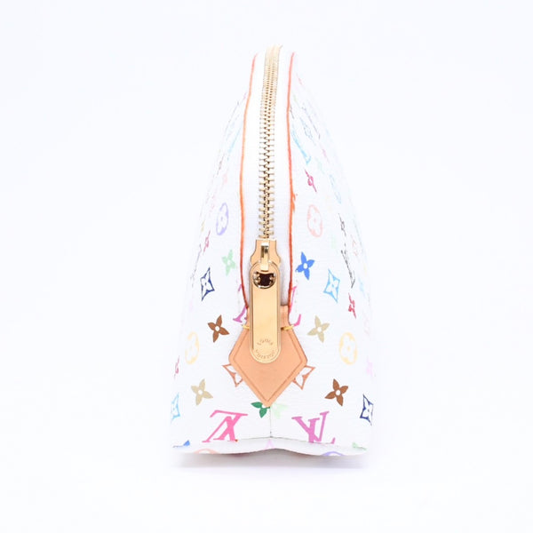極美品 LOUIS VUITTON ルイヴィトン ポーチ マルチカラー ポシェット コスメティック 化粧ポーチ M47354 ゴールド金具 中古 4a006048