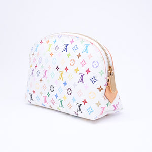 極美品 LOUIS VUITTON ルイヴィトン ポーチ マルチカラー ポシェット コスメティック 化粧ポーチ M47354 ゴールド金具 中古 4a006048