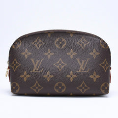 Like new LOUIS VUITTON Pochette Cosmetic PM Pouch M47515 Monogram Brown Gold hardware Used 4a006098
