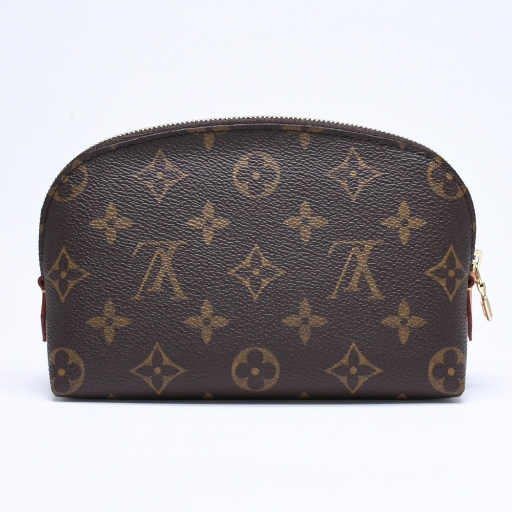 新品同様 LOUIS VUITTON ルイヴィトン ポシェットコスメティックPM ポーチ M47515 モノグラム ブラウン ゴールド金具 中古 4a006098