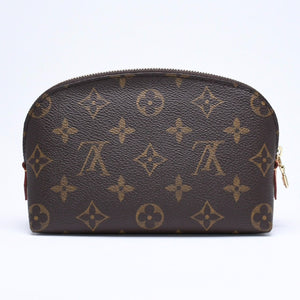 Like new LOUIS VUITTON Pochette Cosmetic PM Pouch M47515 Monogram Brown Gold hardware Used 4a006098