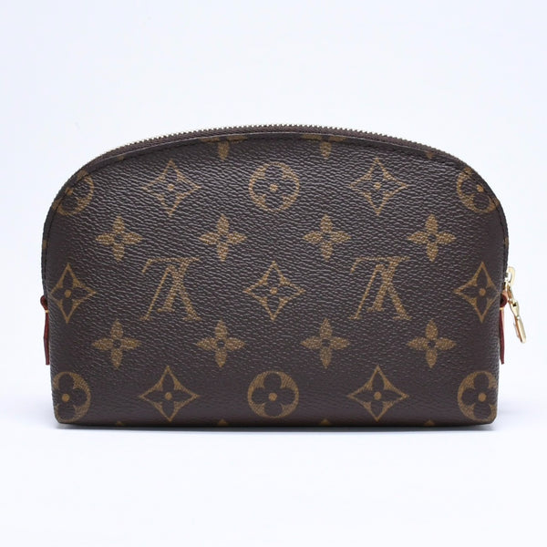 Like new LOUIS VUITTON Pochette Cosmetic PM Pouch M47515 Monogram Brown Gold hardware Used 4a006098