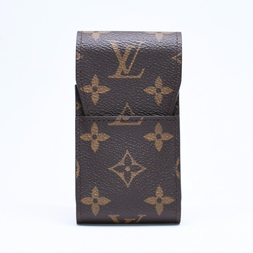 極美品 LOUIS VUITTON ルイヴィトン モノグラム エテュイ シガレットケース ブラウン M63024 タバコケース iQOSケース PVC 中古 4a006059