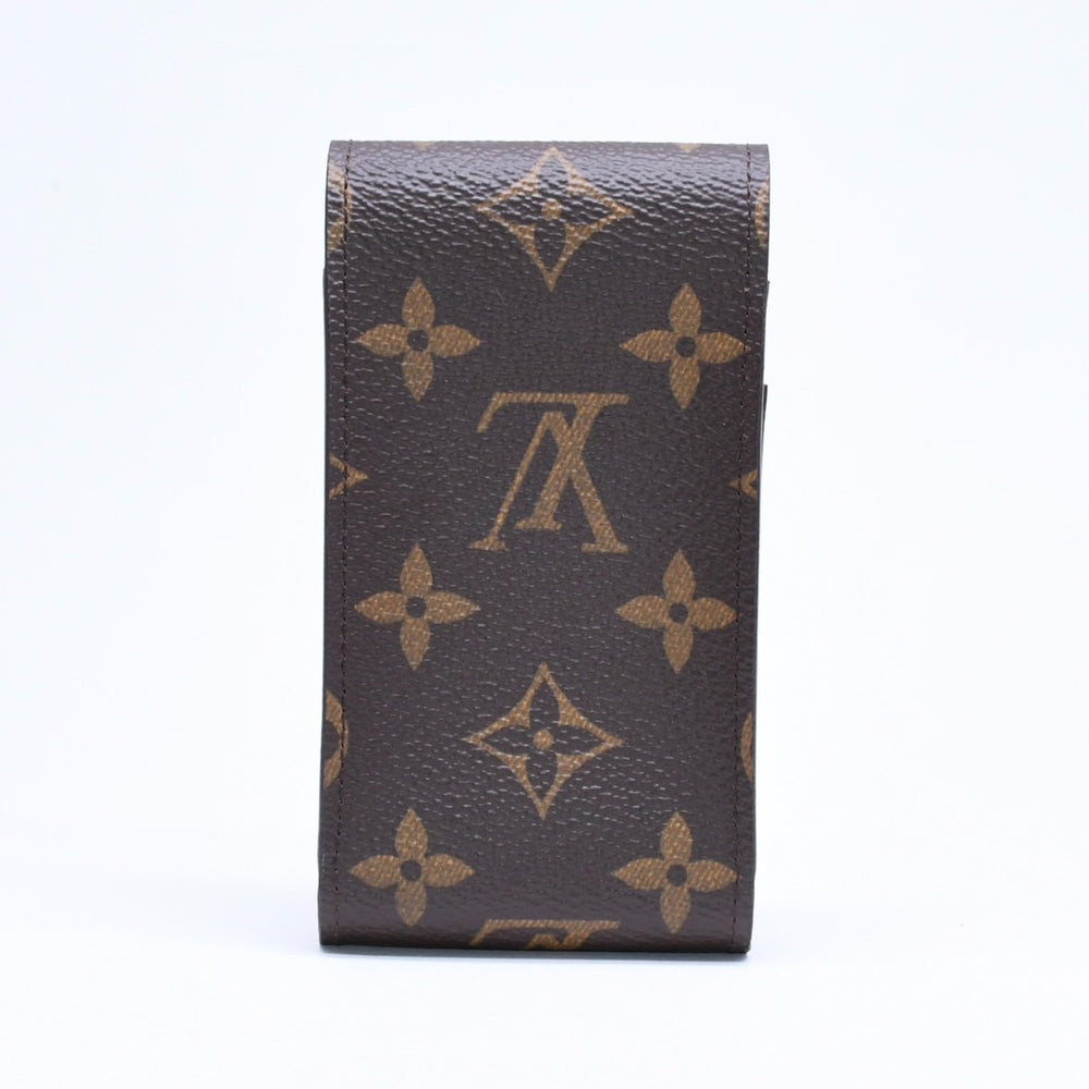 極美品 LOUIS VUITTON ルイヴィトン モノグラム エテュイ シガレットケース ブラウン M63024 タバコケース iQOSケース PVC 中古 4a006059