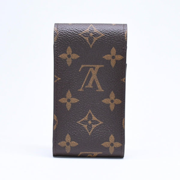 極美品 LOUIS VUITTON ルイヴィトン モノグラム エテュイ シガレットケース ブラウン M63024 タバコケース iQOSケース PVC 中古 4a006059