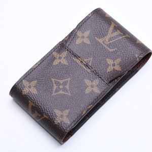 極美品 LOUIS VUITTON ルイヴィトン モノグラム エテュイ シガレットケース ブラウン M63024 タバコケース iQOSケース PVC 中古 4a006059