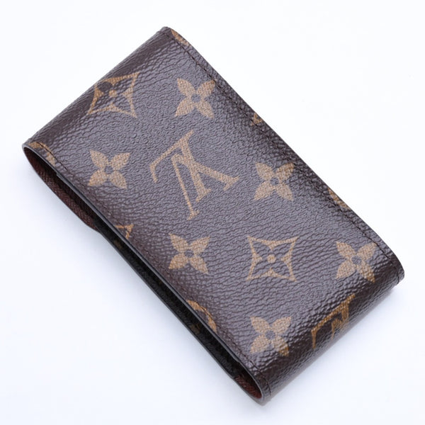 極美品 LOUIS VUITTON ルイヴィトン モノグラム エテュイ シガレットケース ブラウン M63024 タバコケース iQOSケース PVC 中古 4a006059