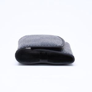 極美品 LOUIS VUITTON ルイヴィトン ブトンドゥマンシェット ソーホー カフス M62595 ダミエグラフィット レザー メタル 中古 4a006068