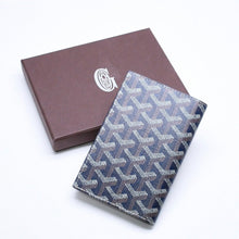 画像をギャラリービューアに読み込む, 新品同様 GOYARD ゴヤール グルネル パスポートケース カードケース GRENELPMLTY12CL12X PVC レザー ネイビー 中古 4a006019