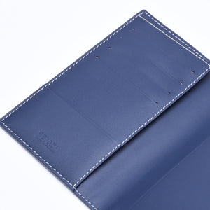 新品同様 GOYARD ゴヤール グルネル パスポートケース カードケース GRENELPMLTY12CL12X PVC レザー ネイビー 中古 4a006019
