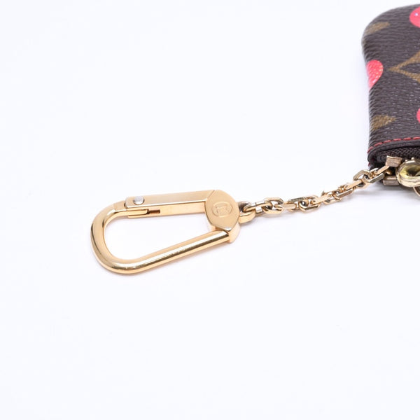 LOUIS VUITTON ルイヴィトン ポシェット クレ コインケース 小銭入れ M95042 モノグラム チェリー ブラウン 村上隆 美品 中古 4a006090
