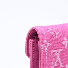 画像をギャラリービューアに読み込む, 新品同様 LOUIS VUITTON ルイヴィトン ポルトフォイユ ヴィクトリーヌ 三つ折り財布 M27707 モノグラム デニム ピンク 中古 4a006107
