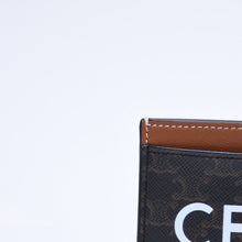画像をギャラリービューアに読み込む, 極美品 CELINE セリーヌ カードケース カードホルダー トリオンフキャンバス W-SD-4202 ブラウン ブラック 中古 4a006065
