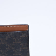 画像をギャラリービューアに読み込む, 極美品 CELINE セリーヌ カードケース カードホルダー トリオンフキャンバス W-SD-4202 ブラウン ブラック 中古 4a006065