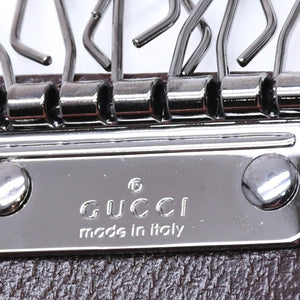 極美品 GUCCI グッチ キーケース 小物 イタリア製 GGキャンバス レザー ベージュ ブラウン シルバー金具 中古 4a006070