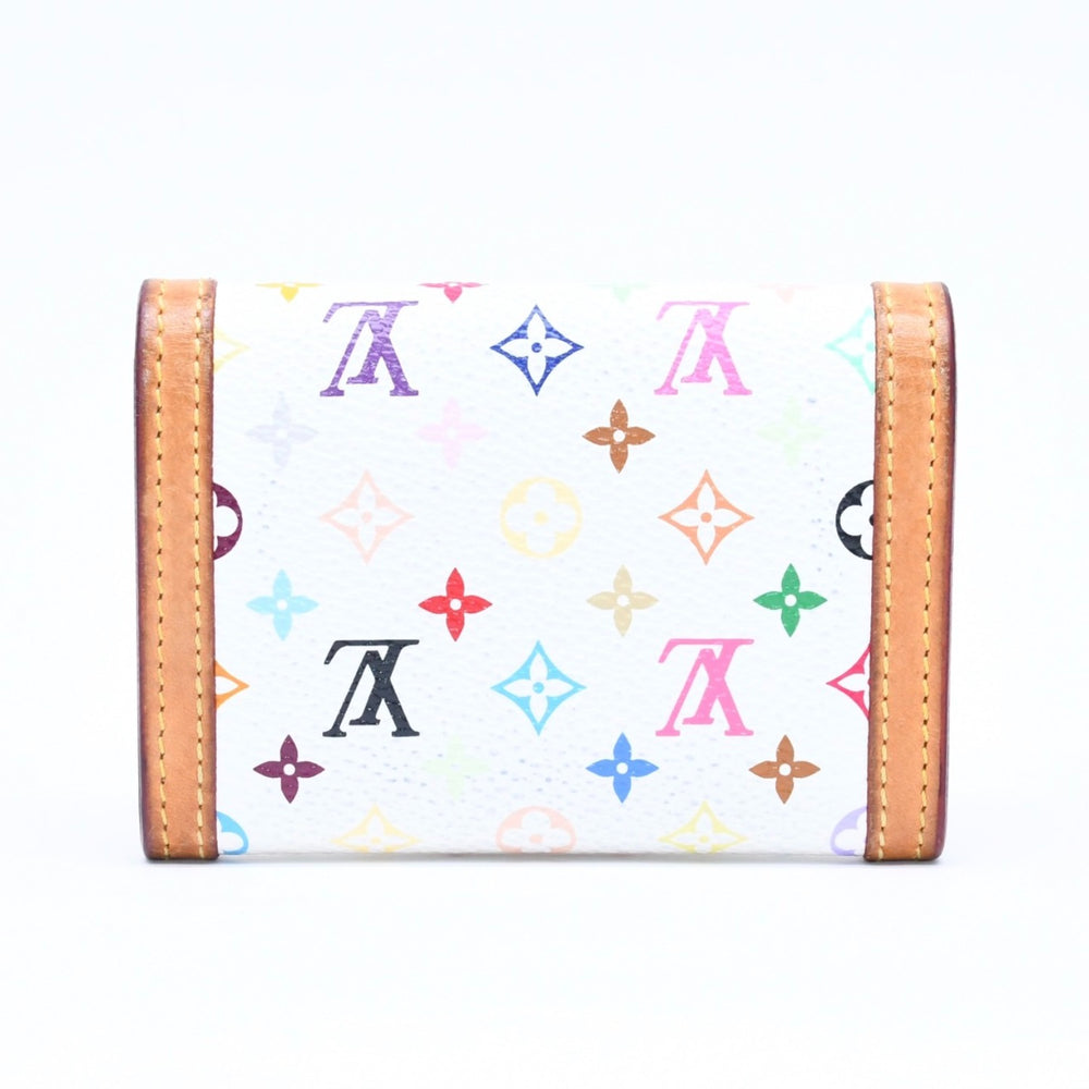 LOUIS VUITTON ルイヴィトン ポルトモネ プラ コインケース 小銭入れ M92657 モノグラム マルチカラー ホワイト 村上隆 美品 中古 4a006047