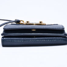 画像をギャラリービューアに読み込む, 極美品 BALENCIAGA バレンシアガ コンパクトウォレット ウォレット 財布 470059 ネイビー ゴールド金具 三つ折り財布 中古 4a006077