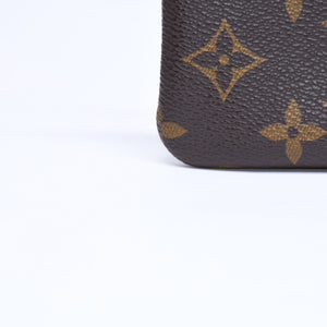 LOUIS VUITTON ルイヴィトン ポシェット クレ コインケース 小銭入れ M62650 モノグラム ブラウン 美品 中古 4a006106