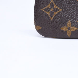 LOUIS VUITTON ルイヴィトン ポシェット クレ コインケース 小銭入れ M62650 モノグラム ブラウン 美品 中古 4a006106