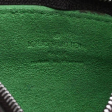 Load the image into the gallery viewer. 極美品 LOUIS VUITTON ルイヴィトン ペルフォ ポシェットクレ コインケース M95186 モノグラムペルフォ ブラウン グリーン 中古 4a006060