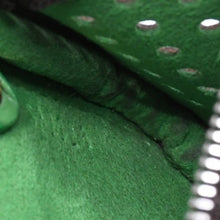 Load the image into the gallery viewer. 極美品 LOUIS VUITTON ルイヴィトン ペルフォ ポシェットクレ コインケース M95186 モノグラムペルフォ ブラウン グリーン 中古 4a006060
