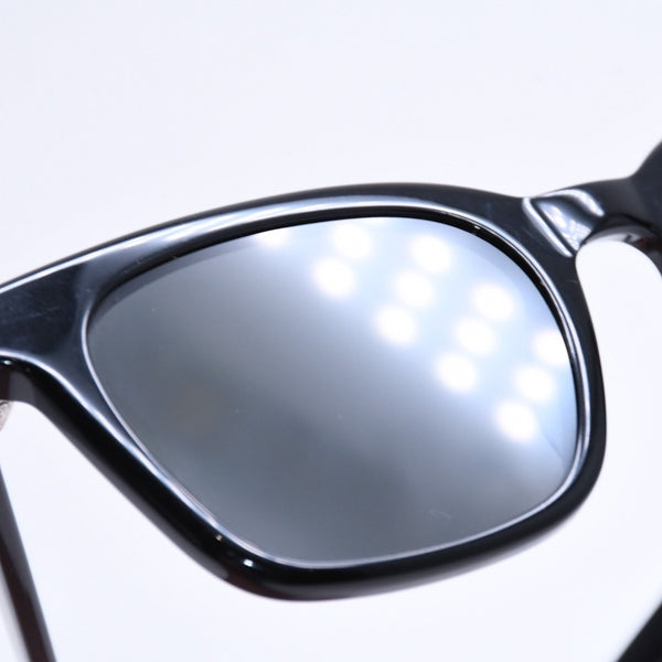 極美品 GENTLE MONSTER ×Maison Margiela ジェントルモンスター メゾンマルジェラ サングラス サイズ53□23 144 ブラック 中古 4a006191