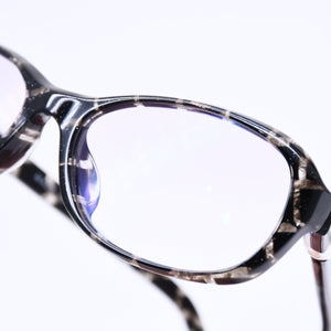 極美品 CHANEL シャネル 伊達メガネ アイウェア 3224-A c.1284 サイズ53□16 135 ココマーク フェイクパール ラメ マーブル 中古 4a006167