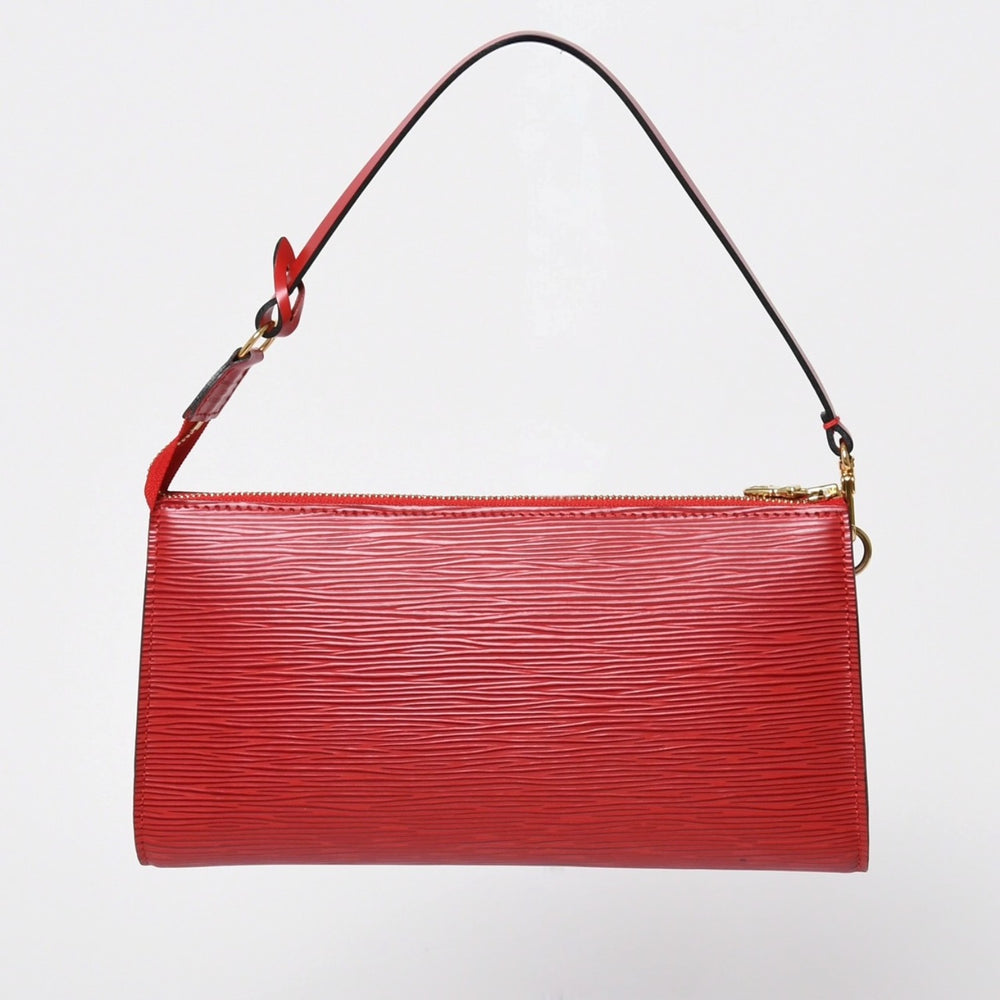 新品同様品 LOUIS VUITTON ルイヴィトン ポシェットアクセソワール エピレザー M52947 カスティリアンレッド ゴールド金具 中古 4a006088