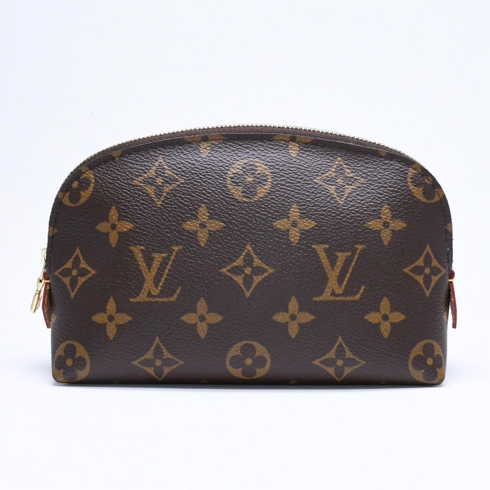 極美品 LOUIS VUITTON ルイヴィトン ポシェットコスメティックPM ポーチ M47515 モノグラム ブラウン ゴールド金具 中古 4a006089