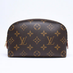 極美品 LOUIS VUITTON ルイヴィトン ポシェットコスメティックPM ポーチ M47515 モノグラム ブラウン ゴールド金具 中古 4a006089
