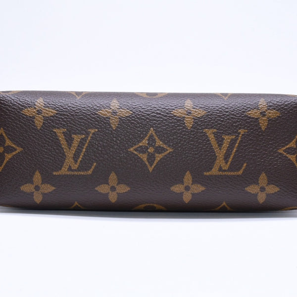 極美品 LOUIS VUITTON ルイヴィトン ポシェットコスメティックPM ポーチ M47515 モノグラム ブラウン ゴールド金具 中古 4a006089