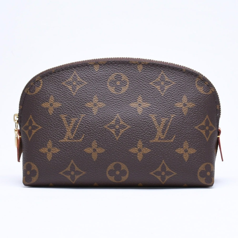 極美品 LOUIS VUITTON ルイヴィトン ポシェットコスメティックPM ポーチ M47515 モノグラム ブラウン ゴールド金具 中古 4a006099