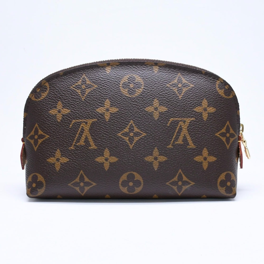 極美品 LOUIS VUITTON ルイヴィトン ポシェットコスメティックPM ポーチ M47515 モノグラム ブラウン ゴールド金具 中古 4a006089