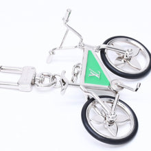 画像をギャラリービューアに読み込む, 極美品 LOUIS VUITTON ルイヴィトン BIJOU DE SAC BIKE ビジューサック バイク チャーム キーホルダー M77148 シルバー グリーン 中古 4a006085