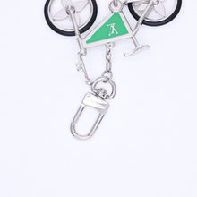 画像をギャラリービューアに読み込む, 極美品 LOUIS VUITTON ルイヴィトン BIJOU DE SAC BIKE ビジューサック バイク チャーム キーホルダー M77148 シルバー グリーン 中古 4a006085