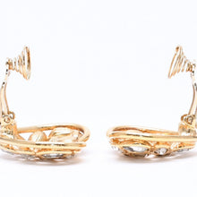 画像をギャラリービューアに読み込む, 極美品 Yves Saint Laurent イヴサンローラン ヴィンテージ ハートイヤリング ハート ピン ラインストーン ゴールド 中古 4a005551