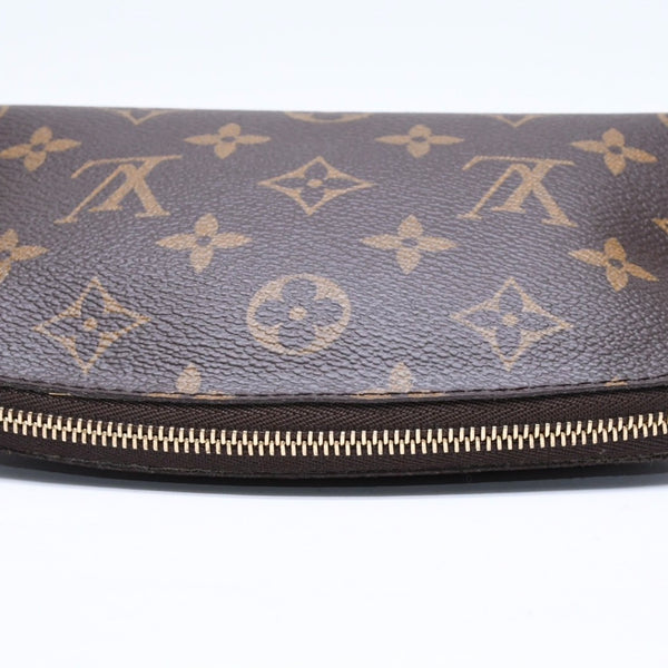 極美品 LOUIS VUITTON ルイヴィトン ポシェットコスメティックPM ポーチ M47515 モノグラム ブラウン ゴールド金具 中古 4a006089